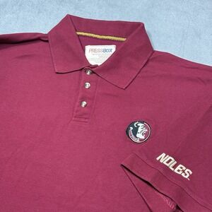 VINTAGE Florida State Seminoles Shirt Mens XL Pressbox Y2K Pique Stretch Maroon